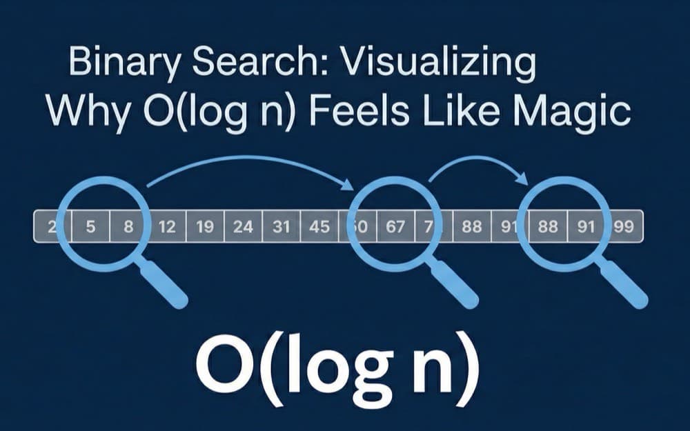 Binary Search: Visualizing Why O(log n) Feels Like Magic