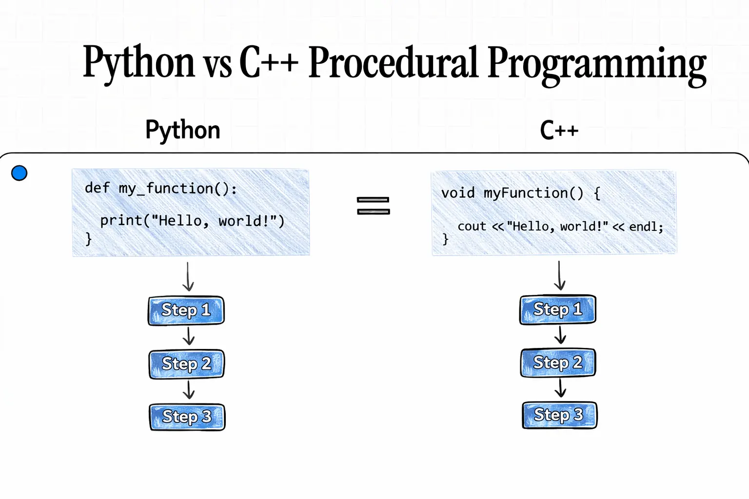 Python vs C++ Procedural Programming Compared