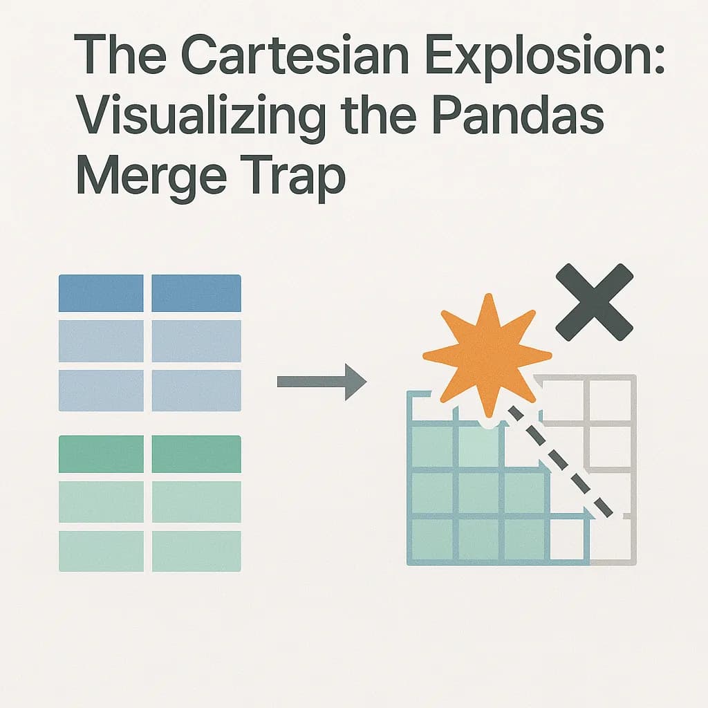 The Cartesian Explosion: Visualizing the Pandas Merge Trap That Crashes Servers